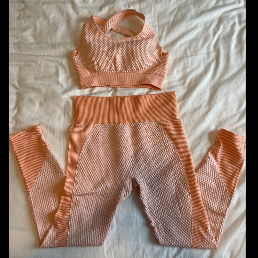 3pc coral workout set size L